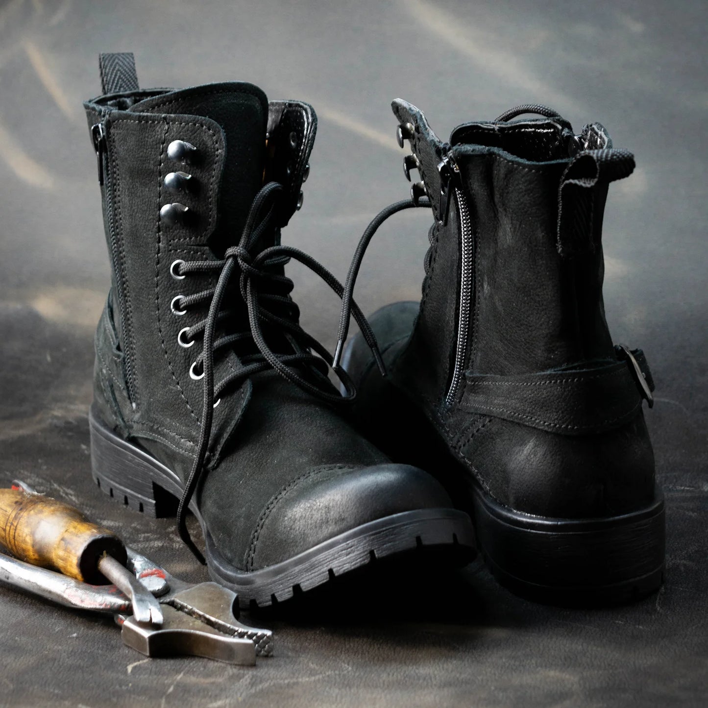 Czarne damskie skórzane botki – Aria | Jordan Handmade Shoes