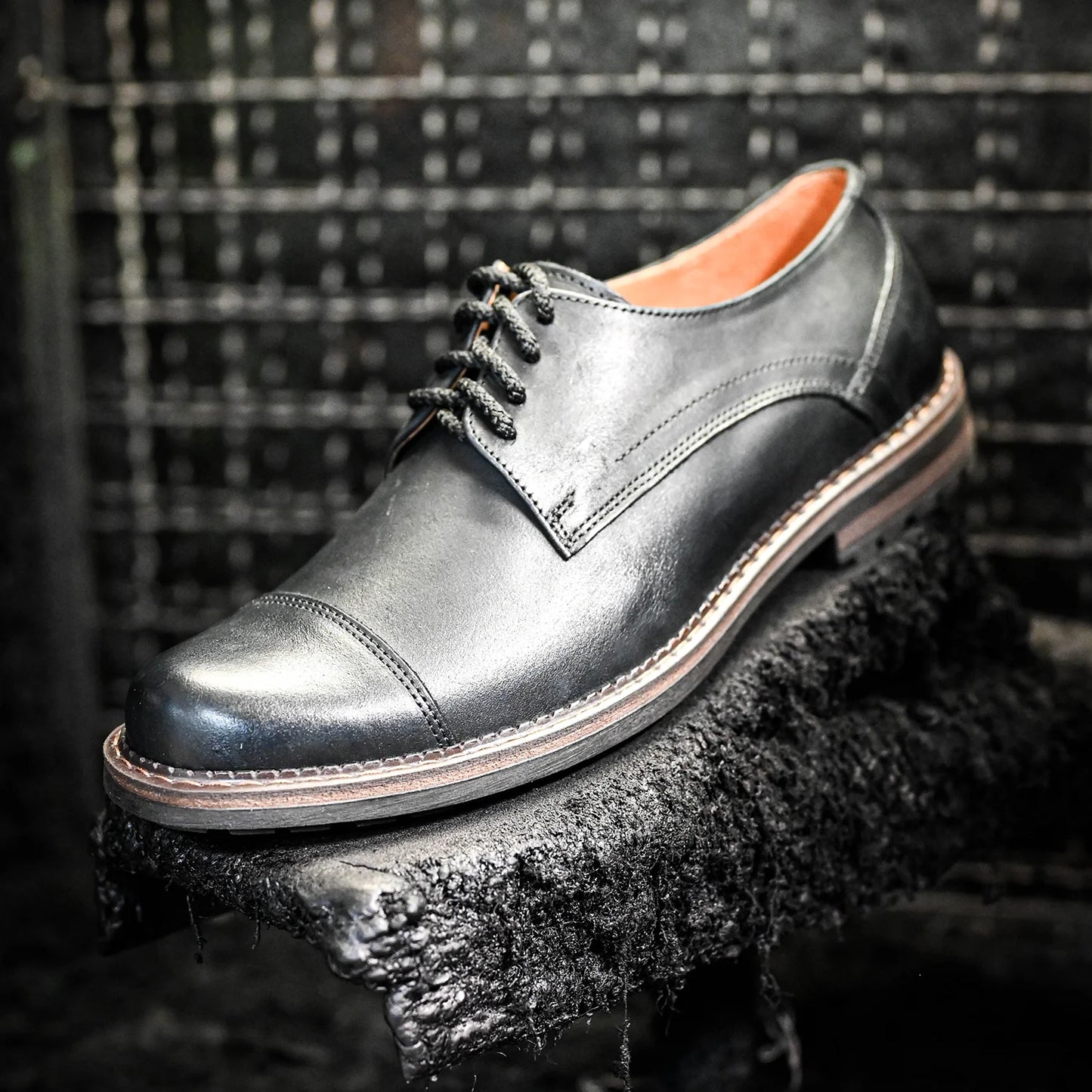 Czarne skórzane półbuty męskie – Dante | Jordan Handmade Shoes