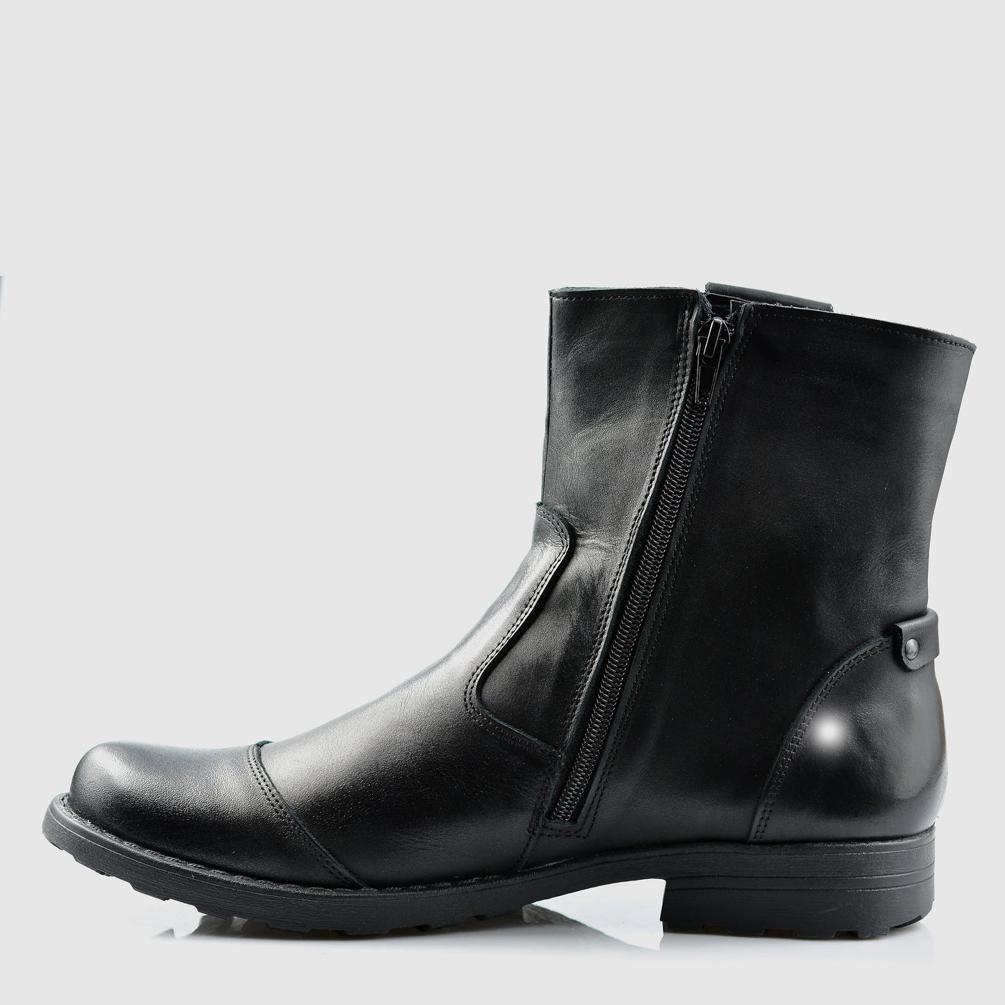 Sztyblety męskie skórzane czarne – Casual | Jordan Handmade Shoes
