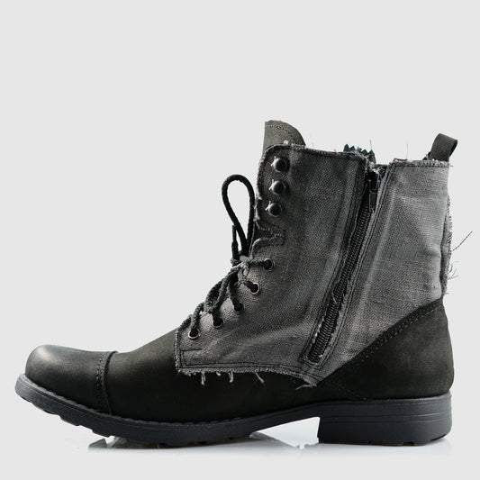 Sztyblety męskie skórzane czarne – Linen | Jordan Handmade Shoes