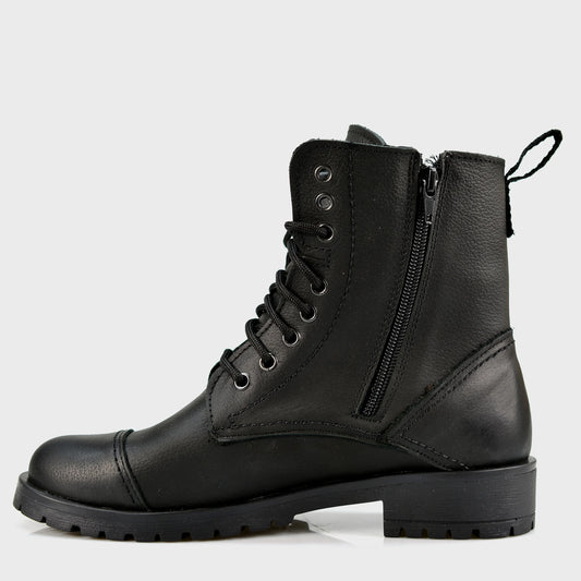 Czarne damskie skórzane botki – Ella | Jordan Handmade Shoes