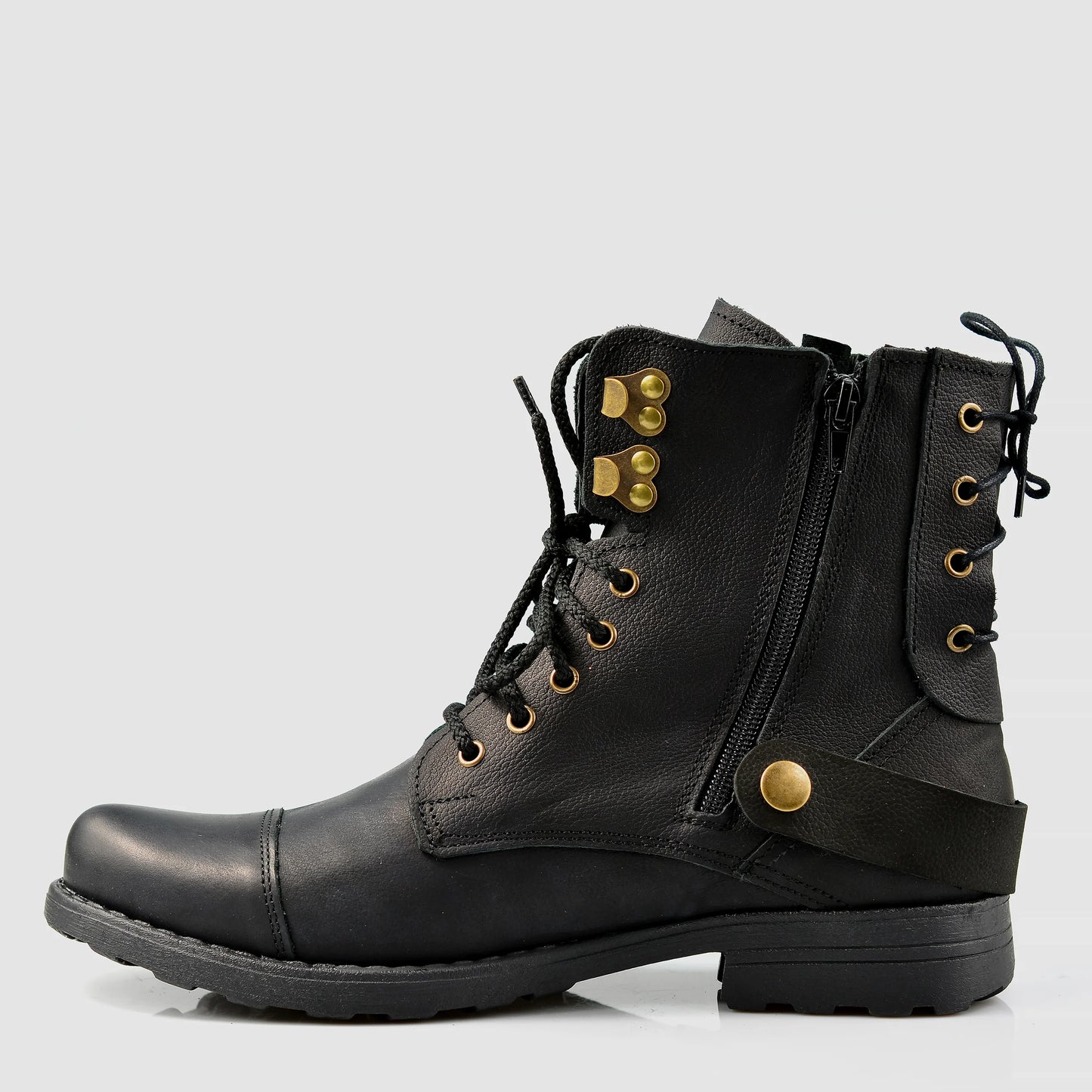 Sztyblety męskie skórzane czarne – Maron | Jordan Handmade Shoes