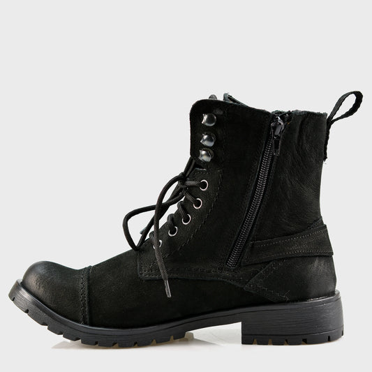 Czarne damskie skórzane botki – Aria | Jordan Handmade Shoes