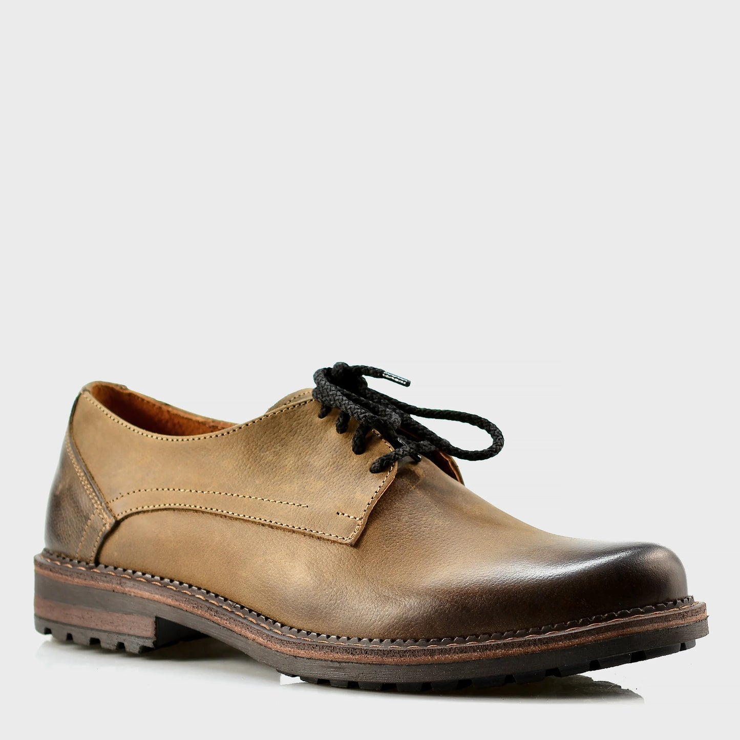 Brązowe skórzane półbuty męskie – Aldo | Jordan Handmade Shoes