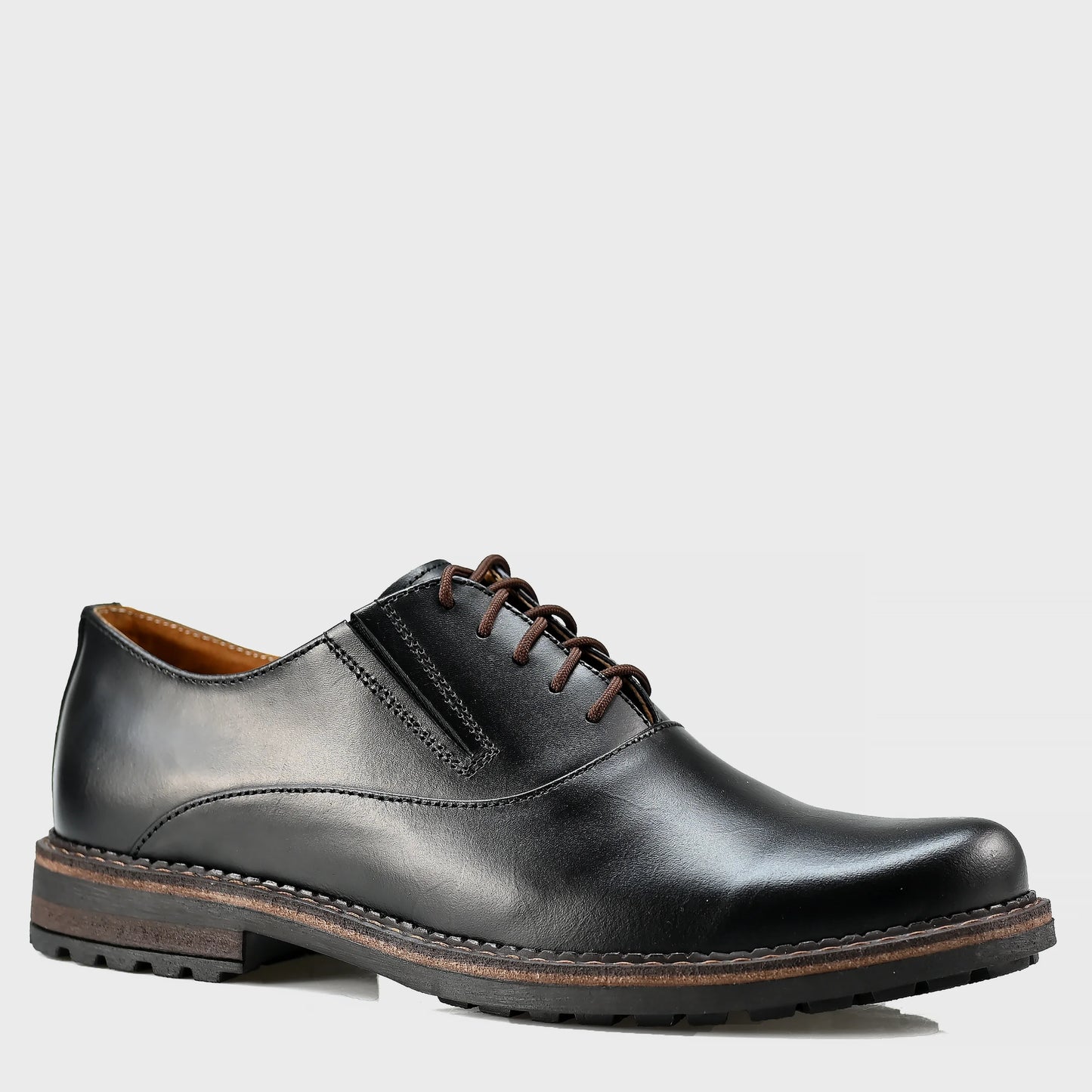 Czarne skórzane półbuty męskie – Dario | Jordan Handmade Shoes
