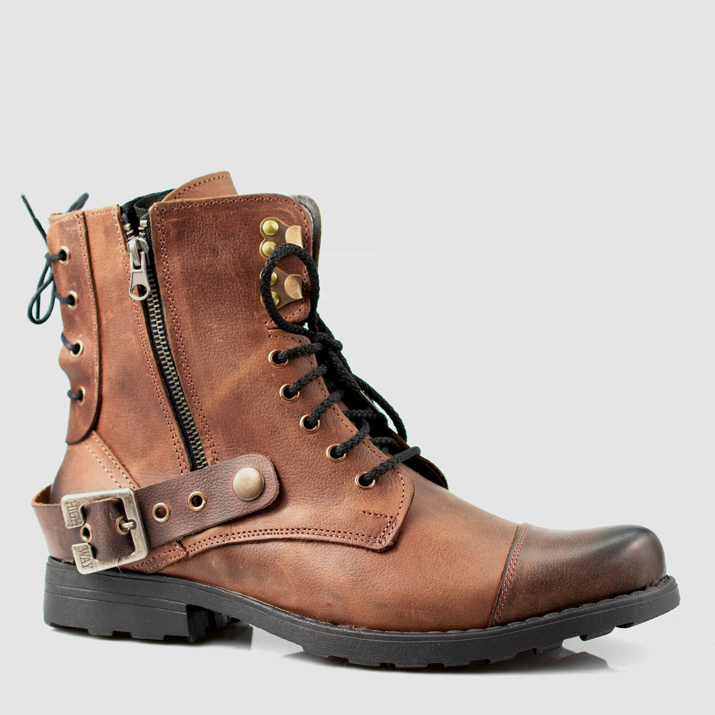 Sztyblety męskie skórzane brązowe – Maron | Jordan Handmade Shoes