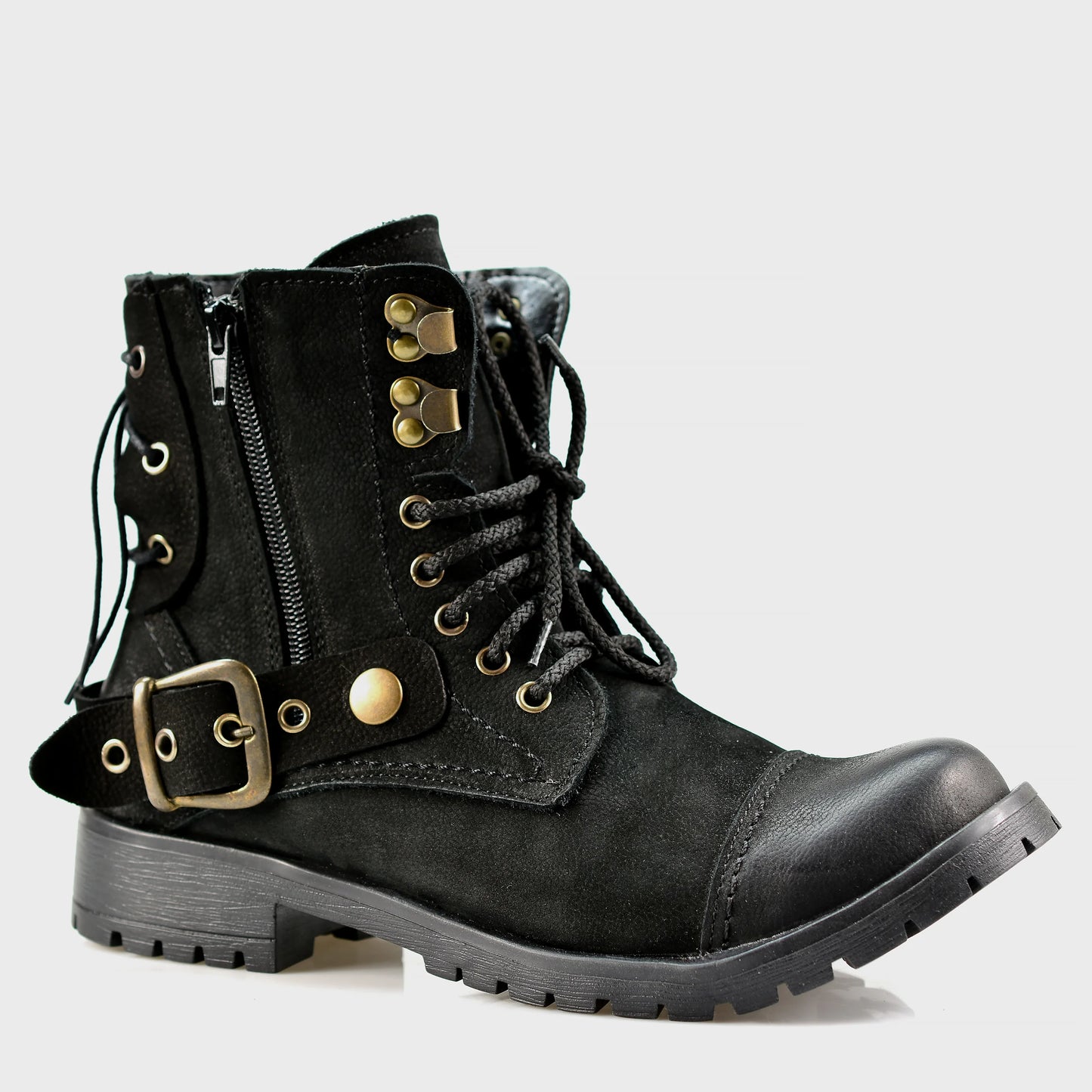 Czarne damskie skórzane botki – Elira | Jordan Handmade Shoes