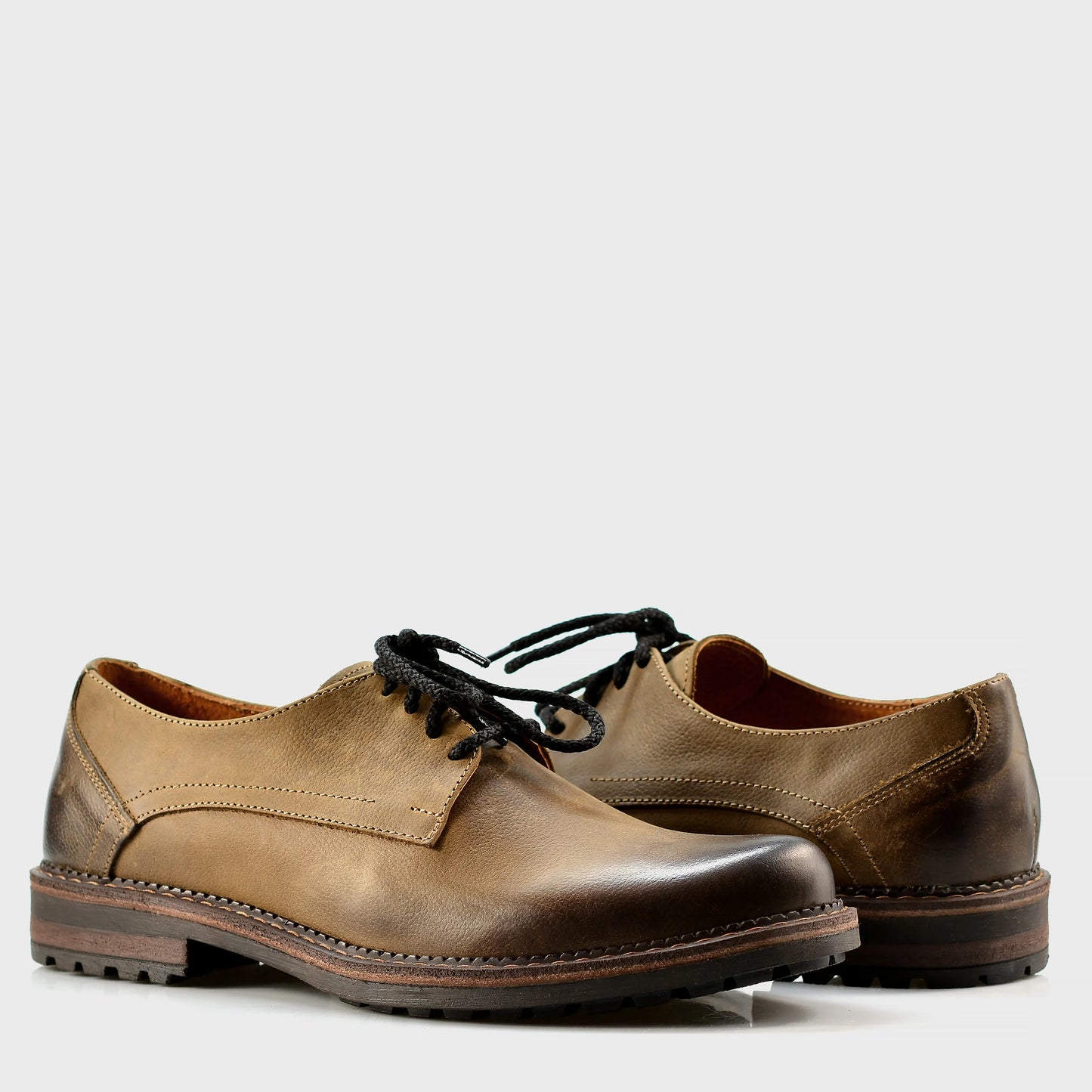 Brązowe skórzane półbuty męskie – Aldo | Jordan Handmade Shoes