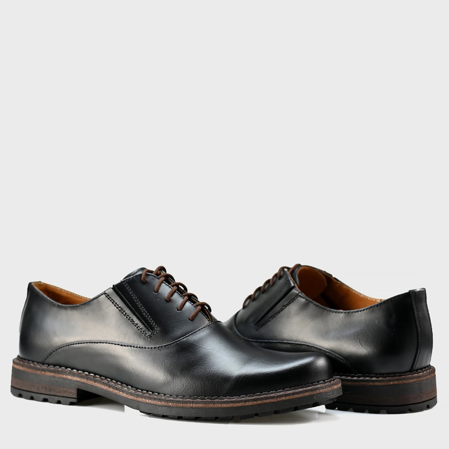 Czarne skórzane półbuty męskie – Dario | Jordan Handmade Shoes