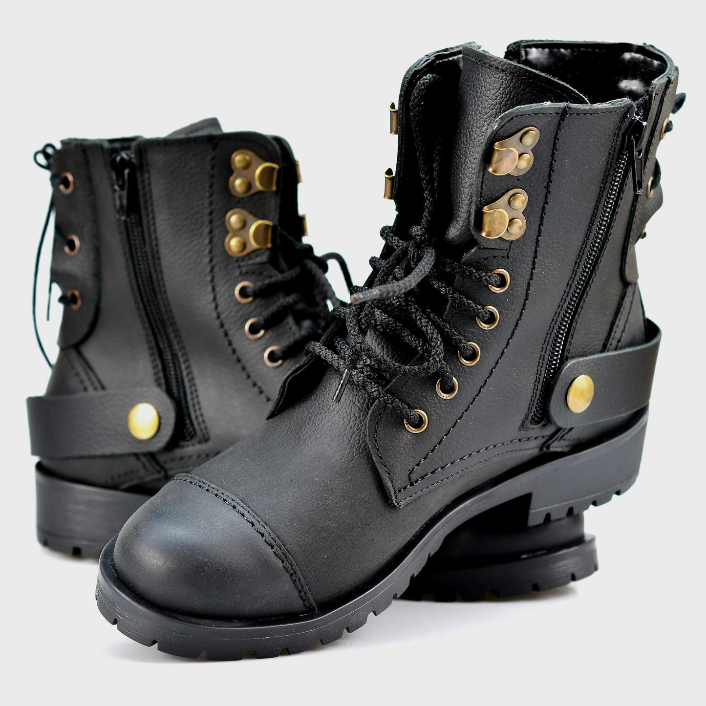 Czarne damskie skórzane botki – Mora | Jordan Handmade Shoes