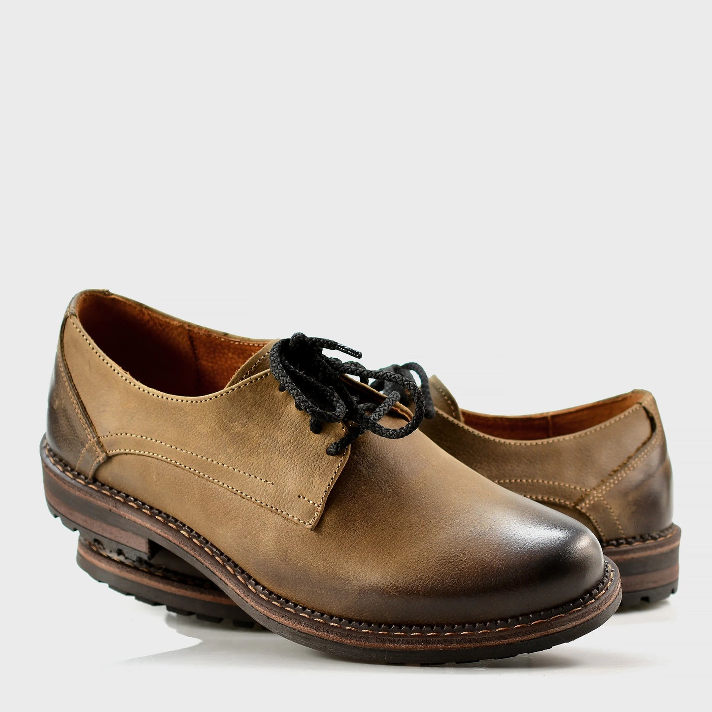 Brązowe skórzane półbuty męskie – Aldo | Jordan Handmade Shoes