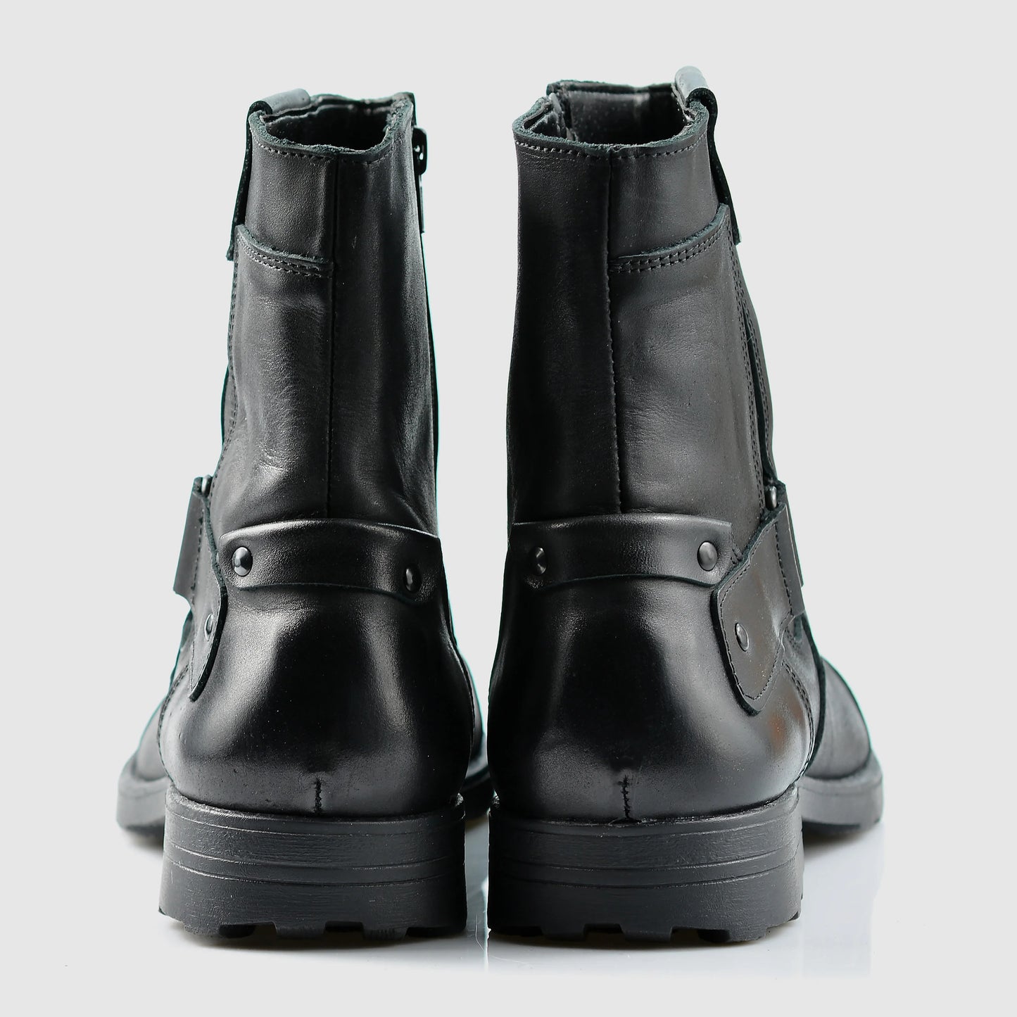 Sztyblety męskie skórzane czarne – Casual | Jordan Handmade Shoes