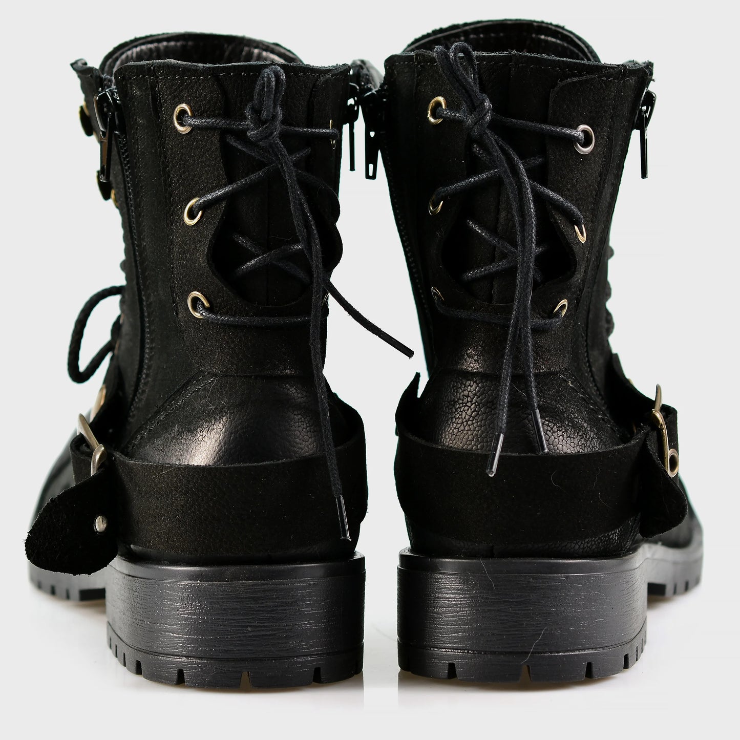 Czarne damskie skórzane botki – Elira | Jordan Handmade Shoes
