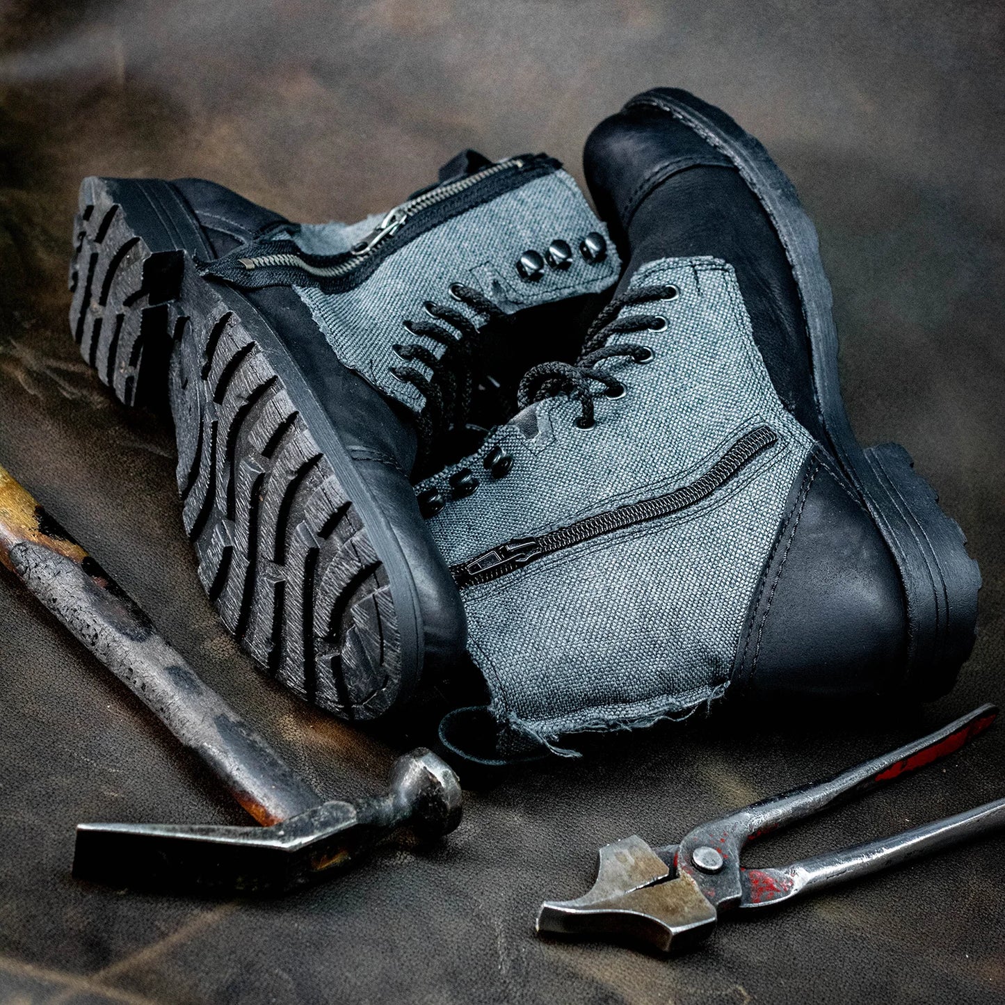 Sztyblety męskie skórzane czarne – Linen | Jordan Handmade Shoes