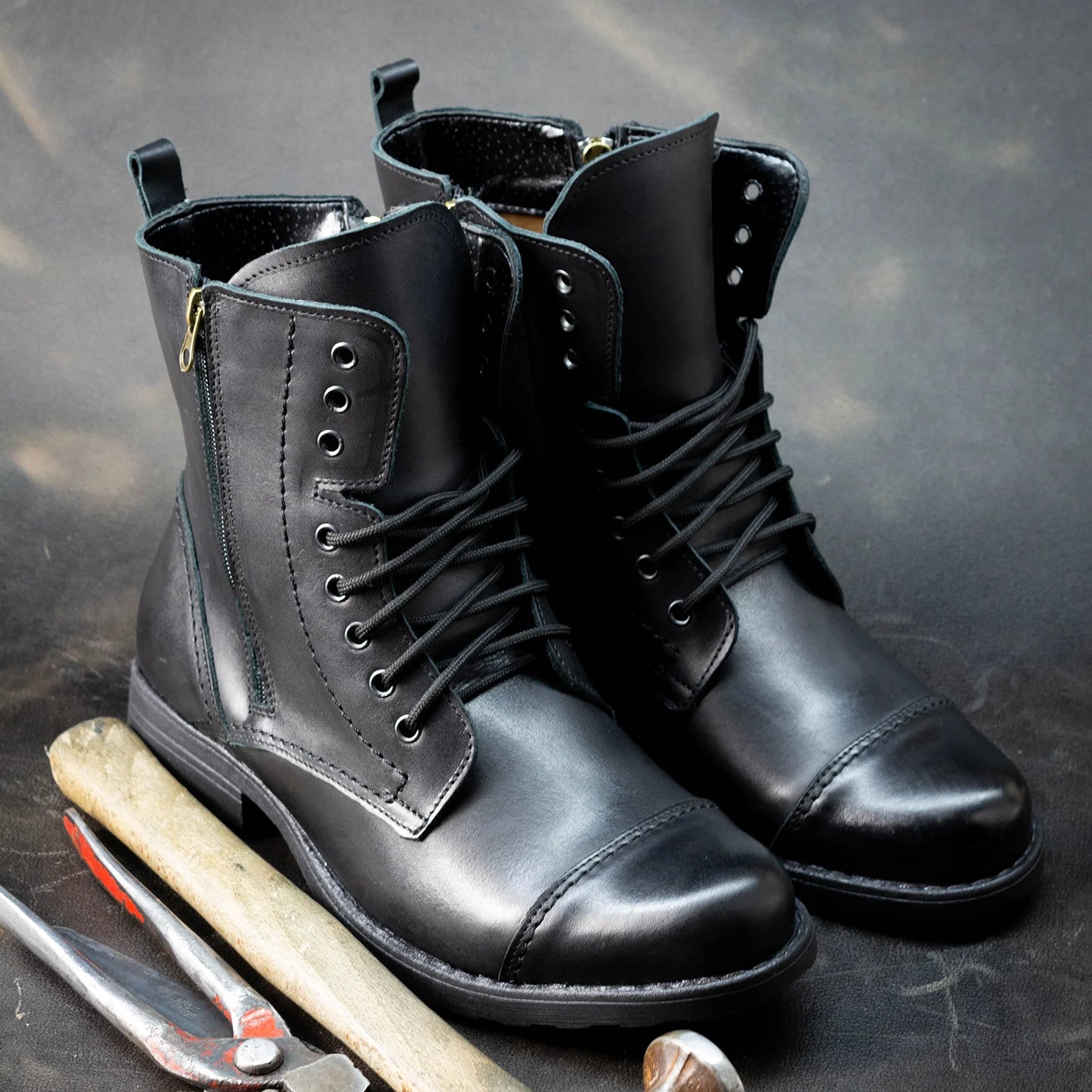 Sztyblety męskie skórzane czarne – Elegant | Jordan Handmade Shoes