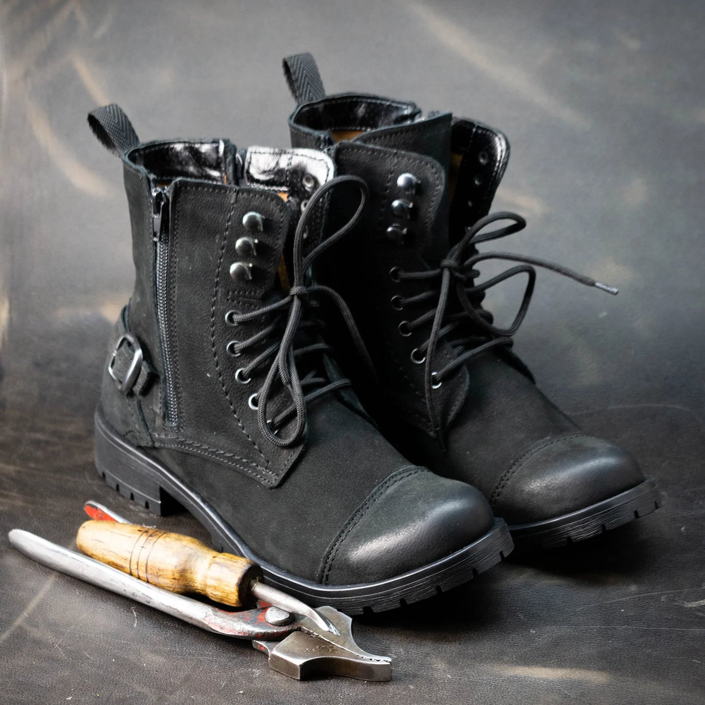 Czarne damskie skórzane botki – Aria | Jordan Handmade Shoes