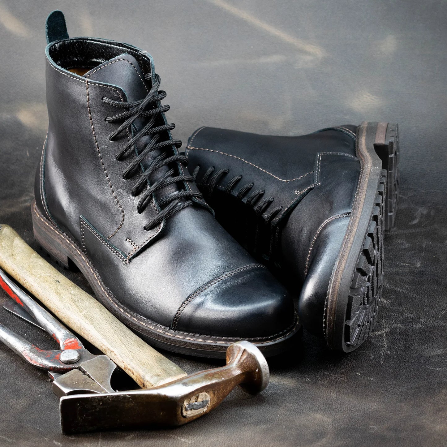 Sztyblety męskie skórzane czarne – Classic | Jordan Handmade Shoes