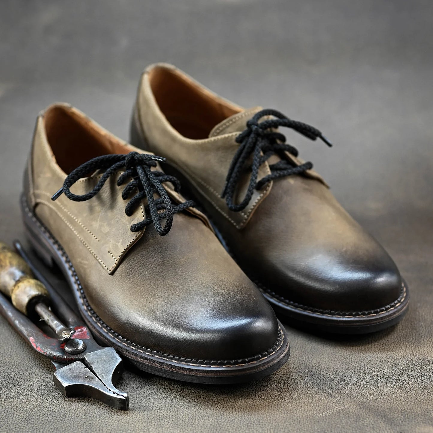 Brązowe skórzane półbuty męskie – Aldo | Jordan Handmade Shoes