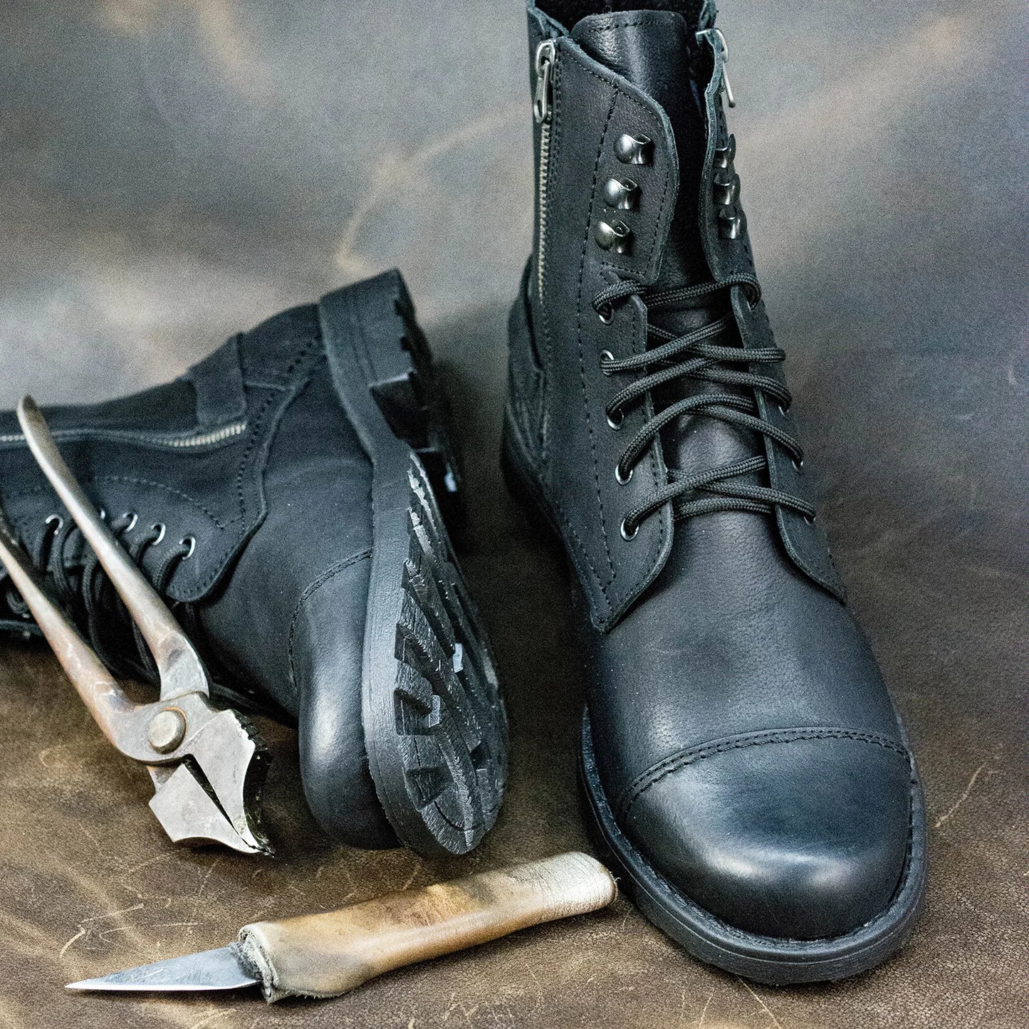 Sztyblety męskie skórzane czarne – Alex | Jordan Handmade Shoes