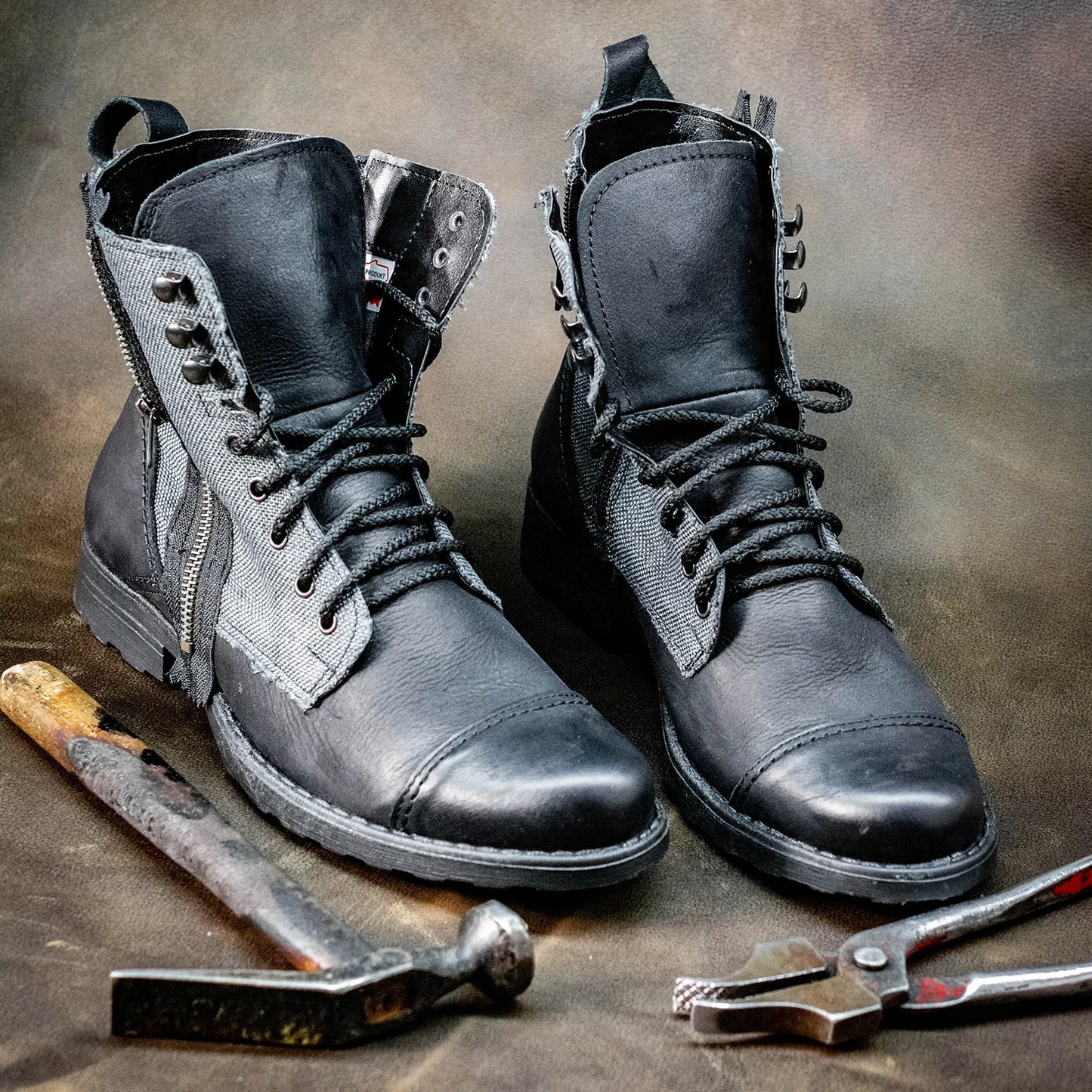 Sztyblety męskie skórzane czarne – Linen | Jordan Handmade Shoes