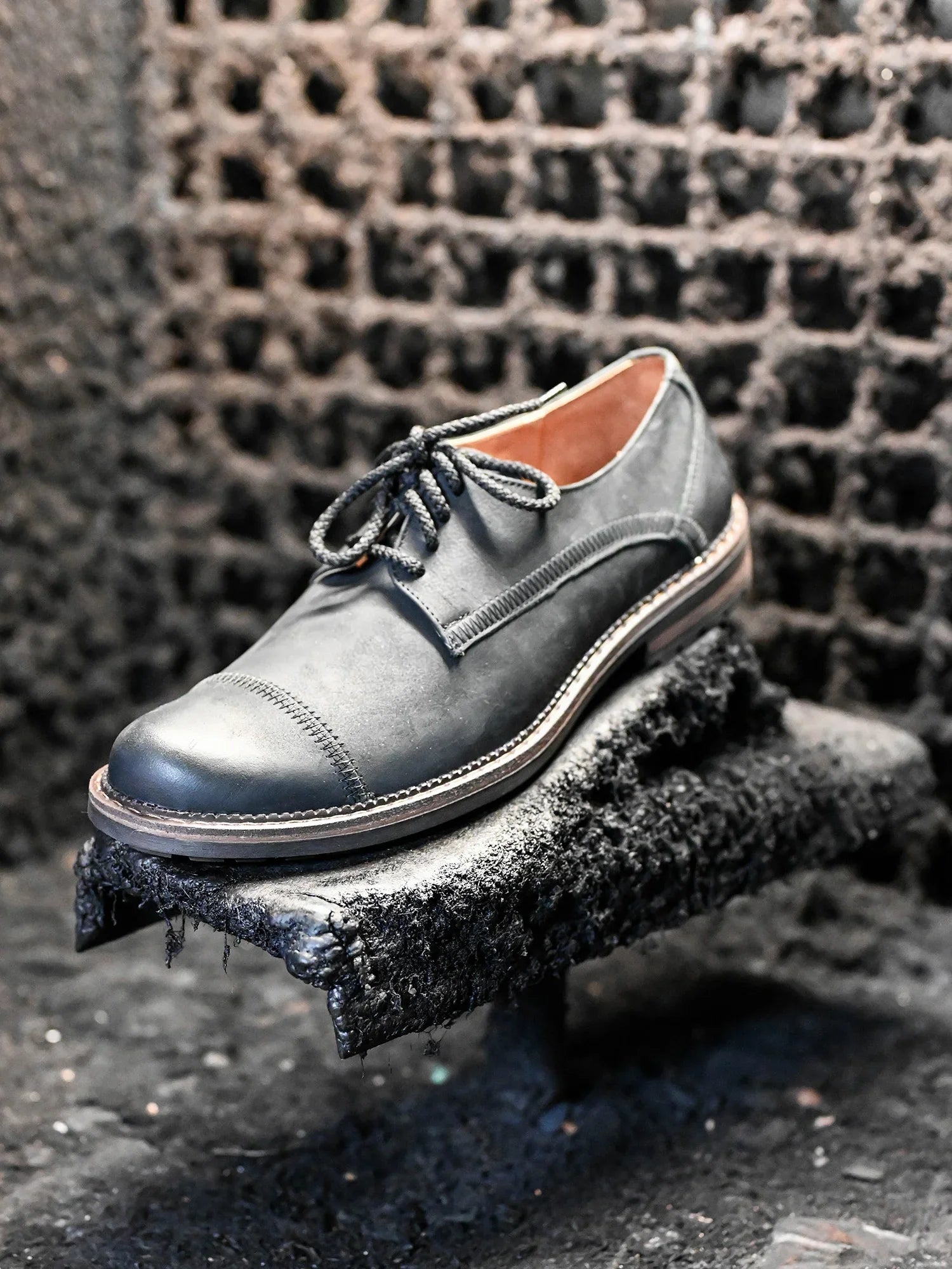 Handmade men’s leather Derby shoes by KarolShoes made in Poland