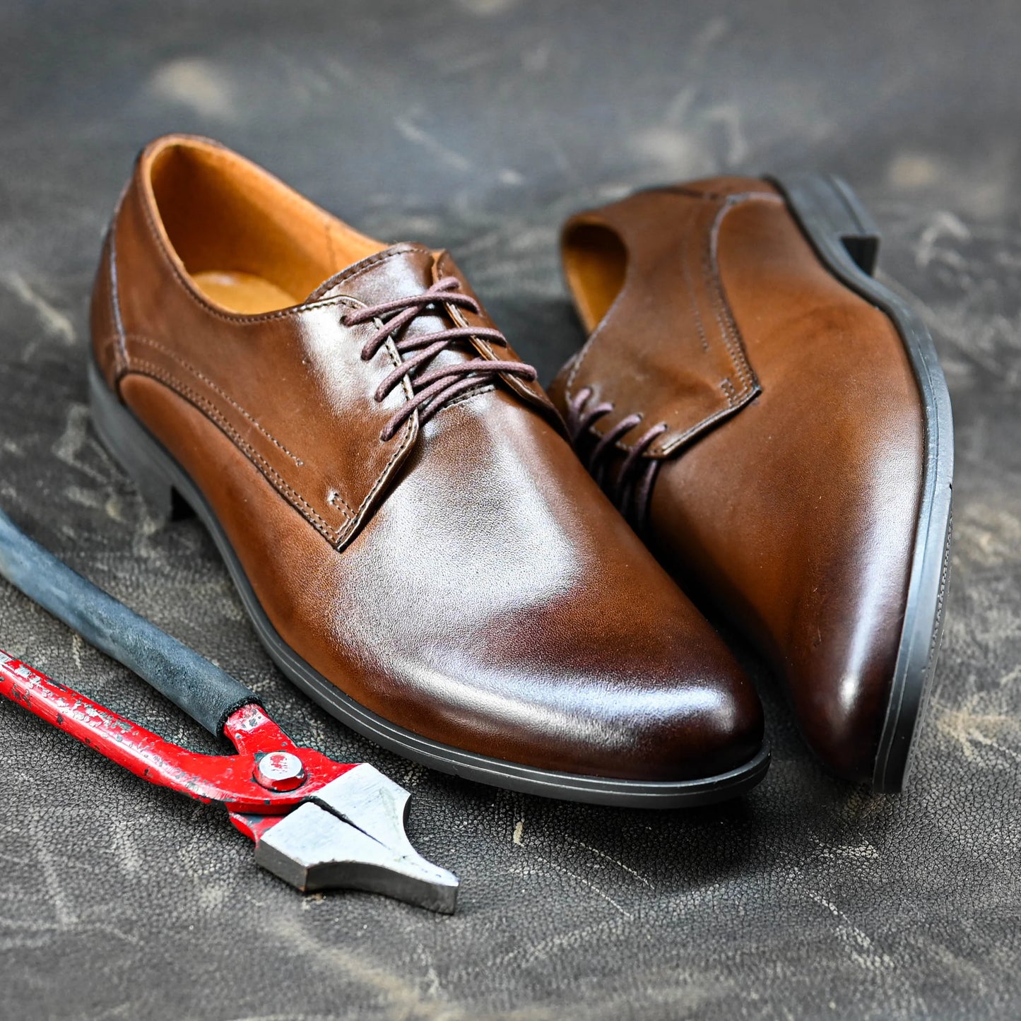 Brązowe skórzane półbuty męskie – Milano | Jordan Handmade Shoes