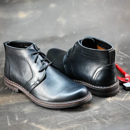 Sztyblety męskie skórzane czarne – Hawk | Jordan Handmade Shoes – zdjęcie 10