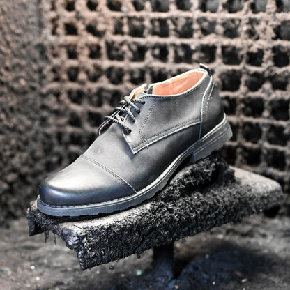 Czarne skórzane półbuty męskie – Paul | Jordan Handmade Shoes