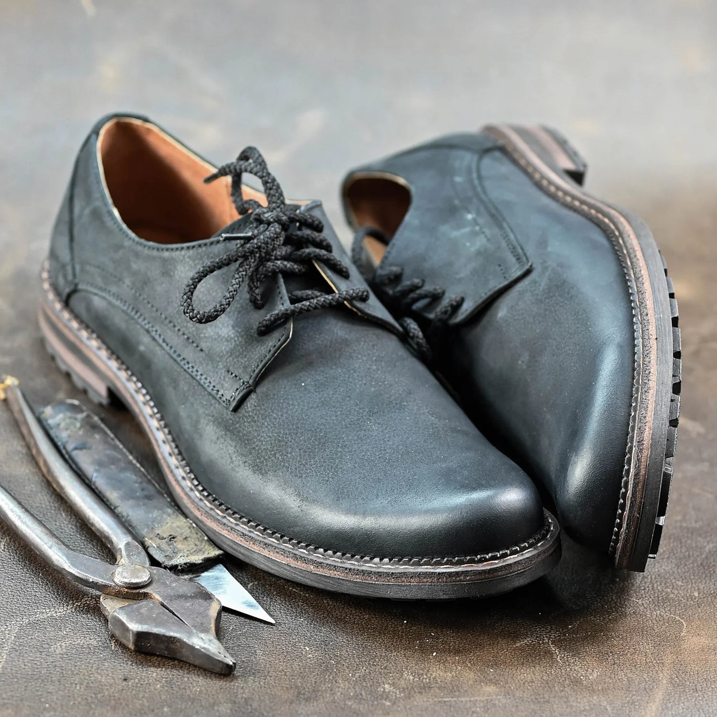 Czarne skórzane półbuty męskie – Aldo | Jordan Handmade Shoes