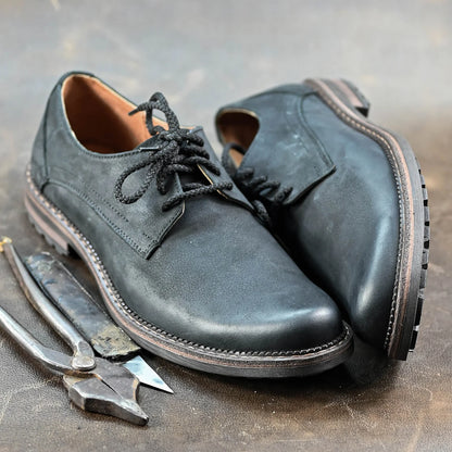 Czarne skórzane półbuty męskie – Aldo | Jordan Handmade Shoes