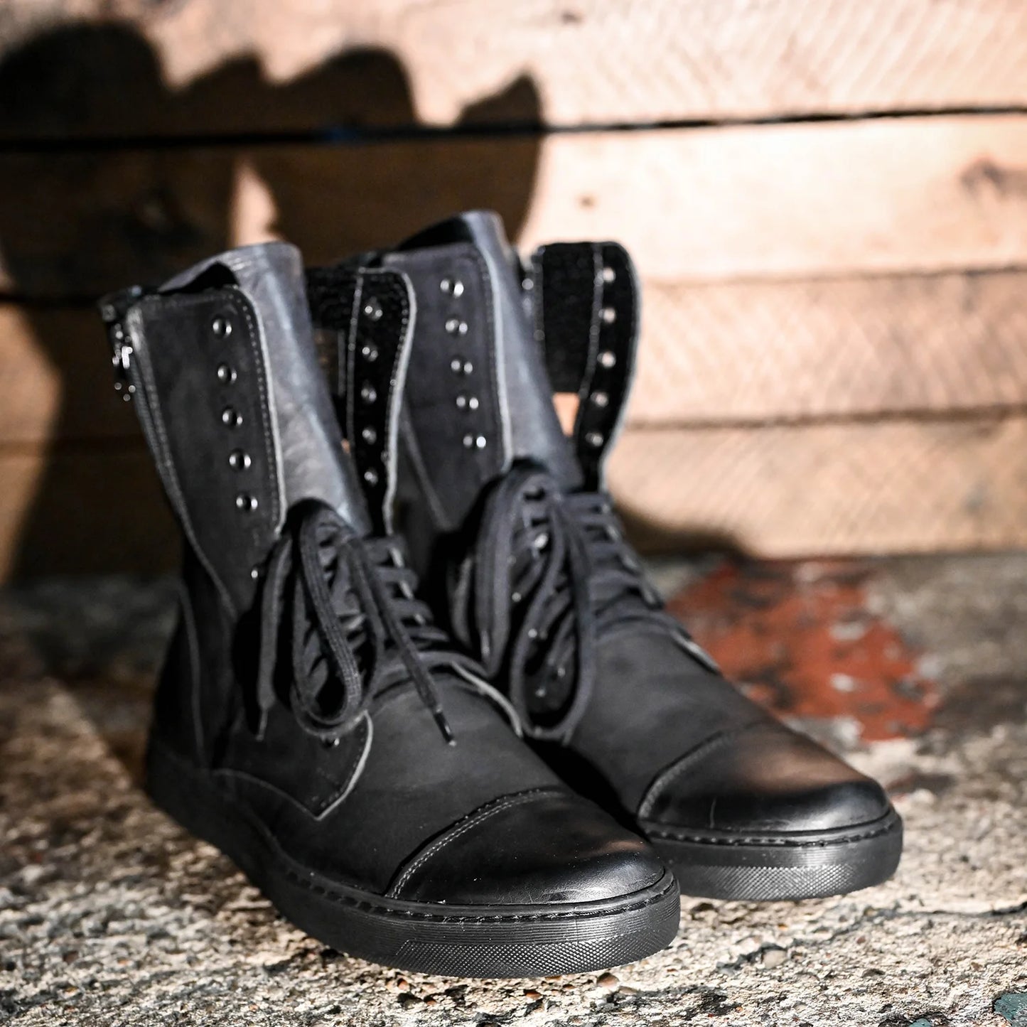Skórzane męskie wysokie czarne buty – Liam | Jordan Handmade Shoes – zdjęcie 9