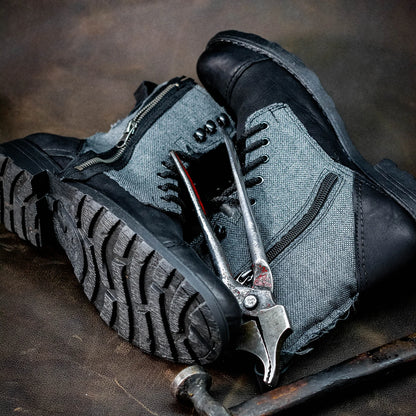 Sztyblety męskie skórzane czarne – Linen | Jordan Handmade Shoes