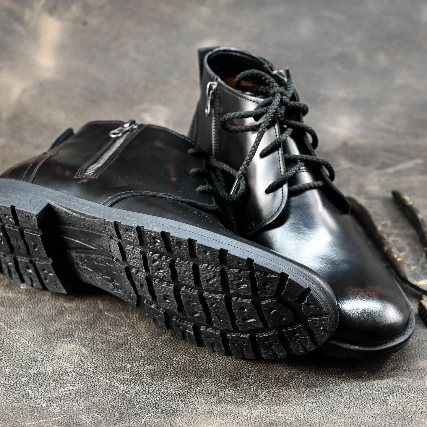 Sztyblety męskie skórzane czarne – Raven | Jordan Handmade Shoes