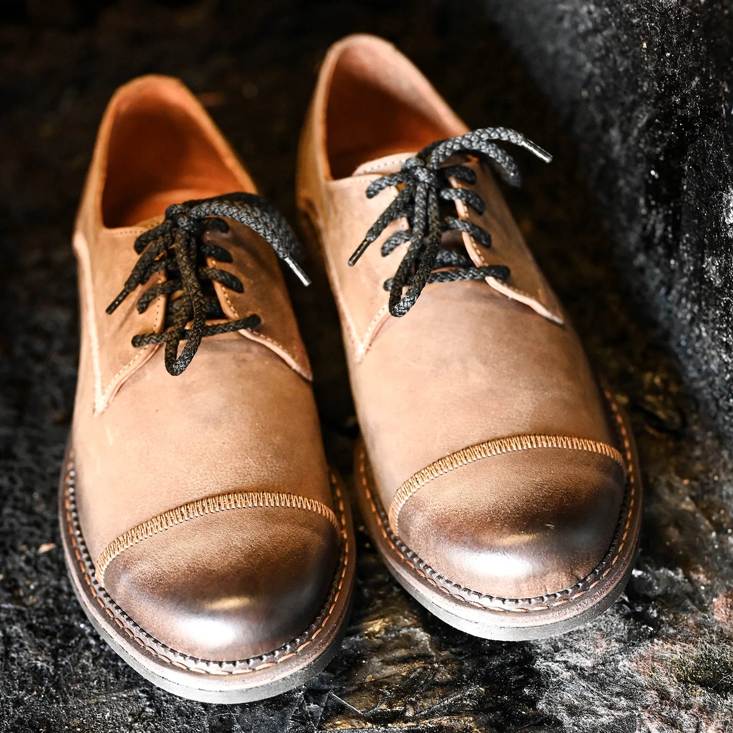 Brązowe skórzane półbuty męskie – Mauro | Jordan Handmade Shoes