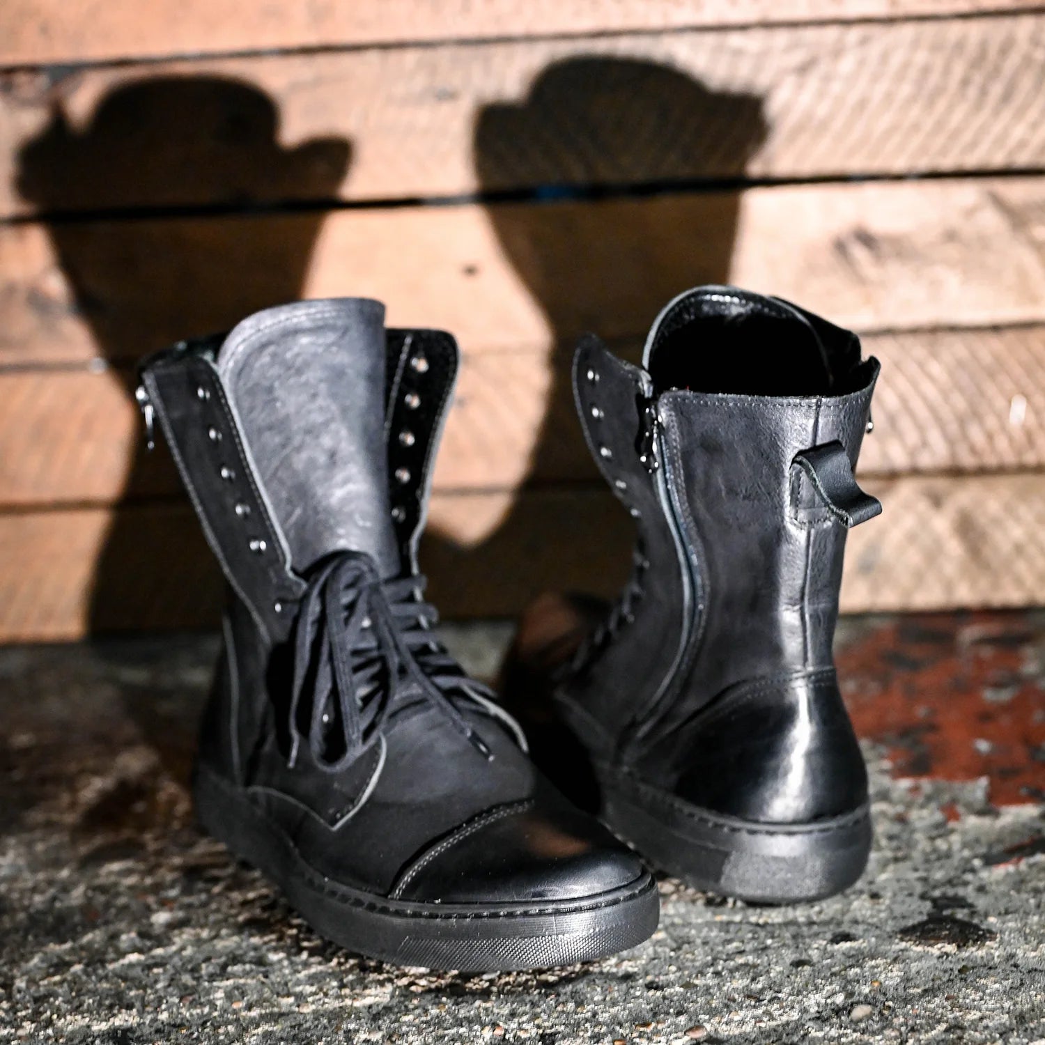 Skórzane męskie wysokie czarne buty – Liam | Jordan Handmade Shoes – zdjęcie 10