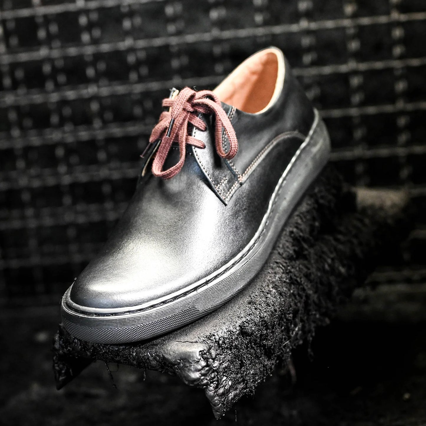 Czarne skórzane półbuty męskie – Luca | Jordan Handmade Shoes