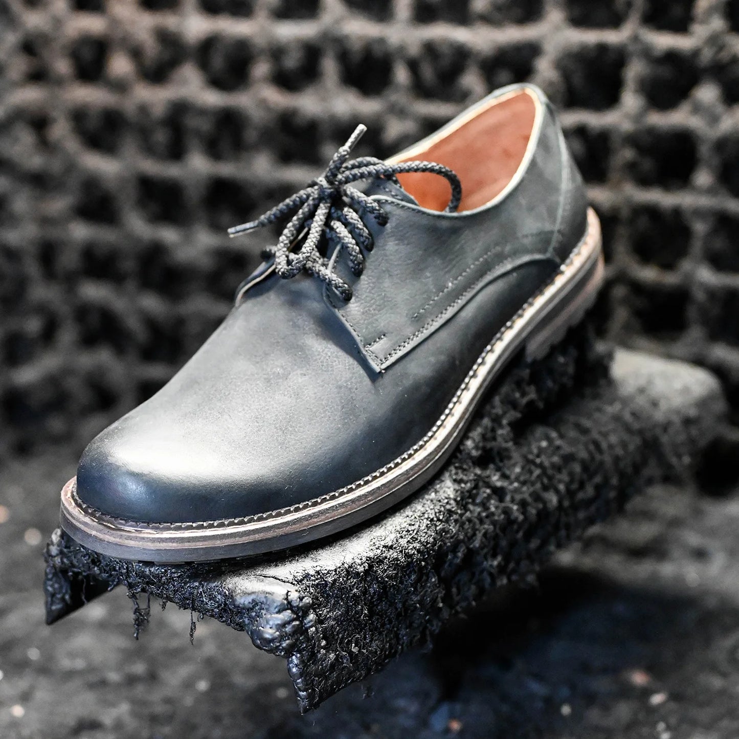 Czarne skórzane półbuty męskie – Aldo | Jordan Handmade Shoes