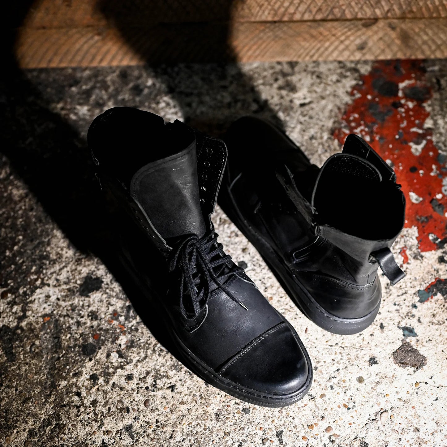 Skórzane męskie wysokie czarne buty – Liam | Jordan Handmade Shoes – zdjęcie 11