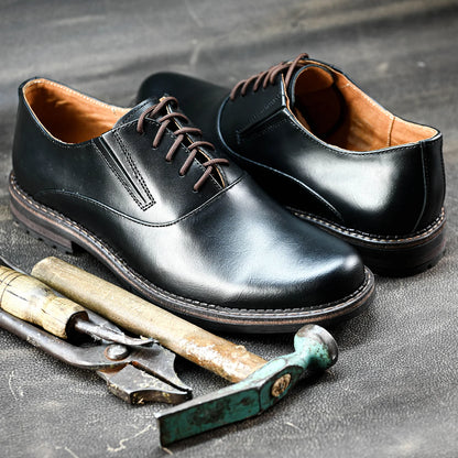 Czarne skórzane półbuty męskie – Dario | Jordan Handmade Shoes