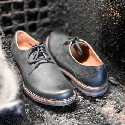 Czarne skórzane półbuty męskie – Aldo | Jordan Handmade Shoes