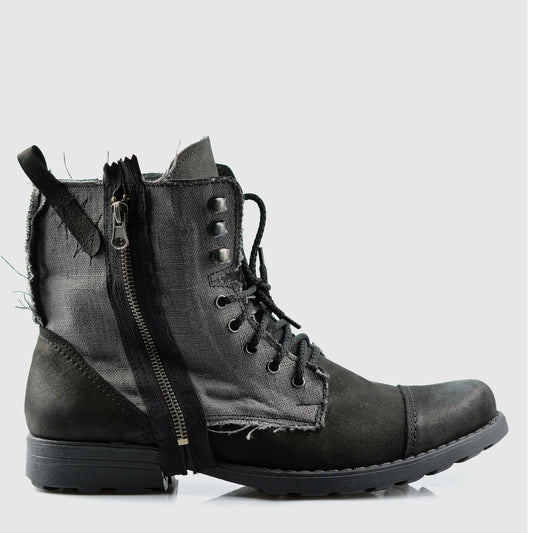 Sztyblety męskie skórzane czarne – Linen | Jordan Handmade Shoes
