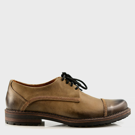 Brązowe skórzane półbuty męskie – Mauro | Jordan Handmade Shoes