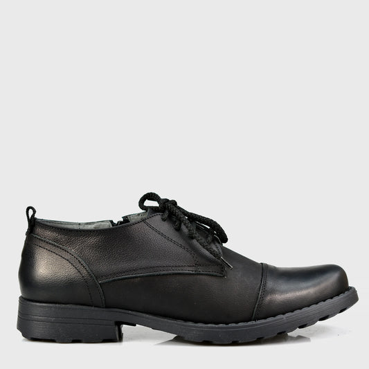 Czarne skórzane półbuty męskie – Paul | Jordan Handmade Shoes