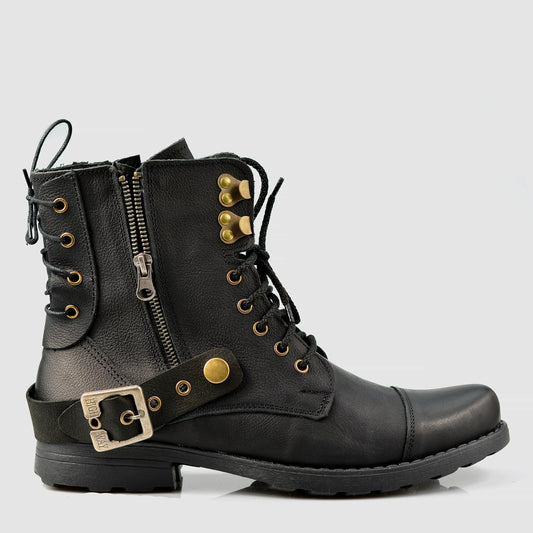 Sztyblety męskie skórzane czarne – Maron | Jordan Handmade Shoes