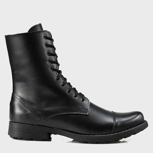 Skórzane męskie wysokie czarne sztyblety - Corvo | Jordan Handmade Shoes