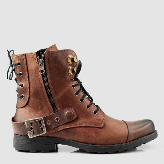 Sztyblety męskie skórzane brązowe – Maron | Jordan Handmade Shoes