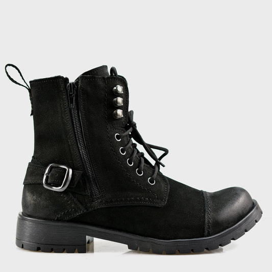 Czarne damskie skórzane botki – Aria | Jordan Handmade Shoes