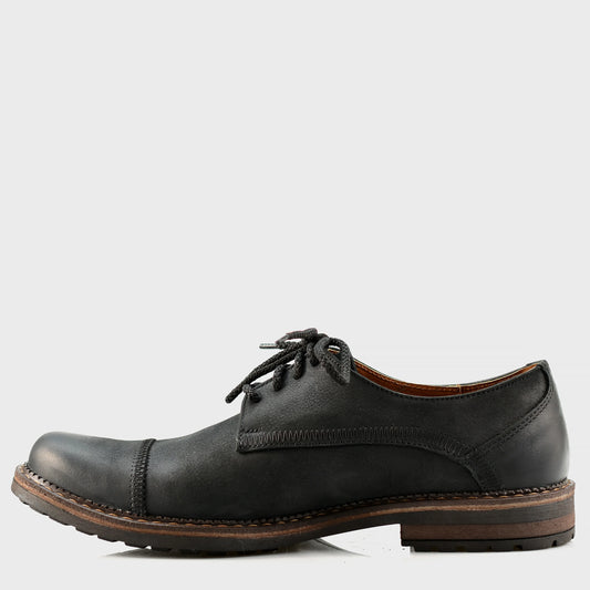 Czarne skórzane półbuty męskie – Mauro | Jordan Handmade Shoes