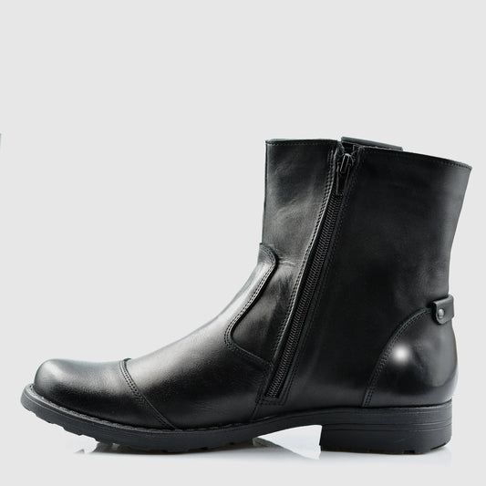 Sztyblety męskie skórzane czarne – Casual | Jordan Handmade Shoes