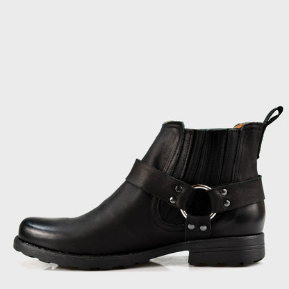 Kowbojki męskie skórzane czarne – Aston | Jordan Handmade Shoes